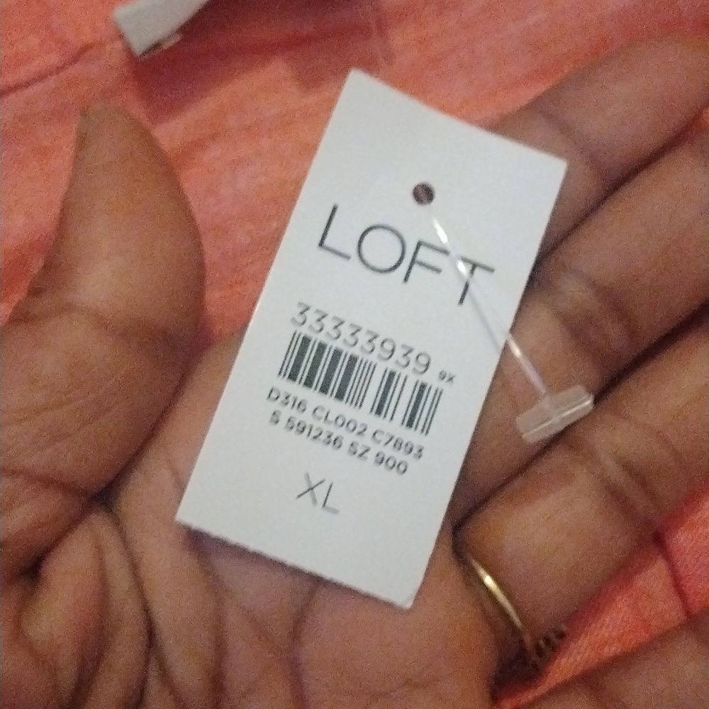 LOFT Rose Pink Button-Front Tunic Dress - Picture 7 of 8